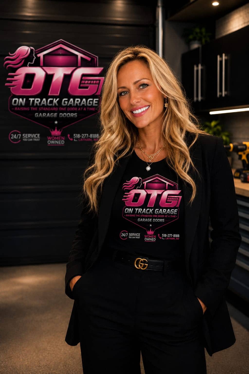 Crystal Martin, founder and owner of On Track Garage Doors